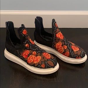 Jeffrey Campbell zip up embellished sneakers